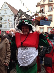 Radio Woking in Europe! Cousin Jurgen wore his 'Crossing The Tracks' T shirt during this year's parade!